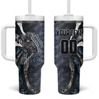 Personalised Carlton Tumbler With Handle Trippy Psychedelic Abstract Art Mascot Football Fans