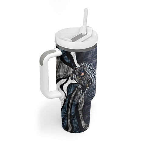 Personalised Carlton Tumbler With Handle Trippy Psychedelic Abstract Art Mascot Football Fans