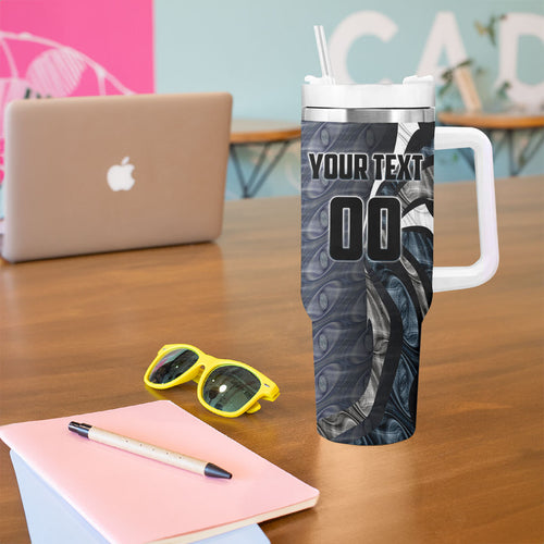 Personalised Carlton Tumbler With Handle Trippy Psychedelic Abstract Art Mascot Football Fans