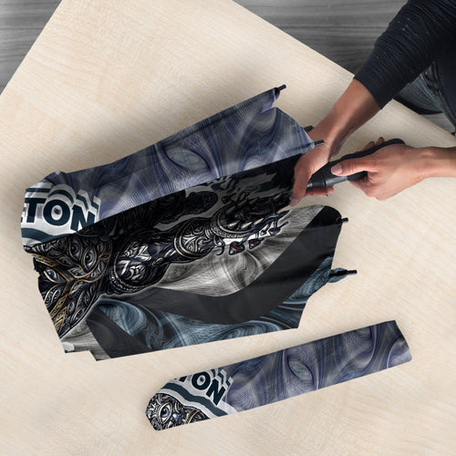 Personalised Carlton Umbrella Trippy Psychedelic Abstract Art Mascot Football Fans