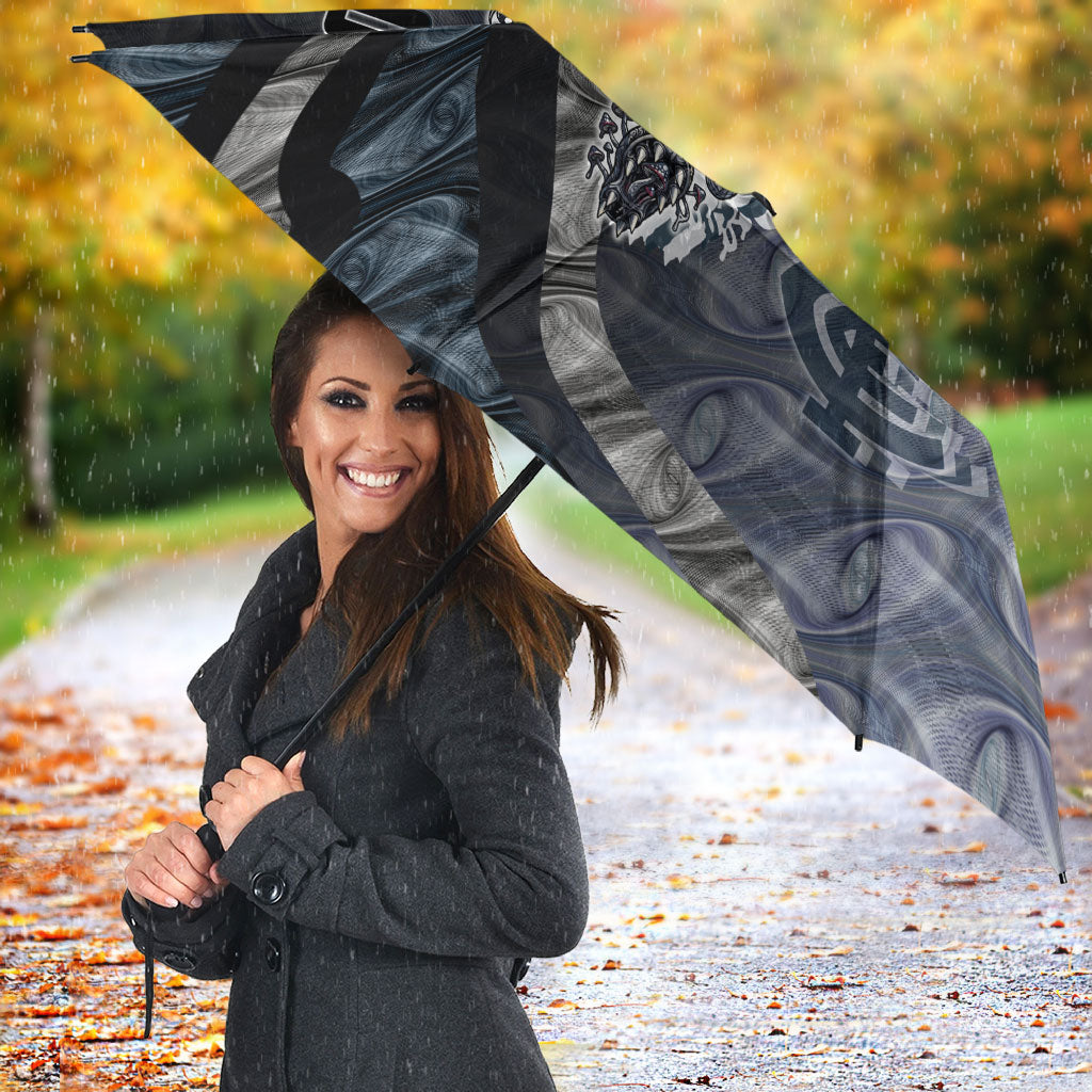 Personalised Carlton Umbrella Trippy Psychedelic Abstract Art Mascot Football Fans