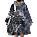 Personalised Carlton Wearable Blanket Hoodie Trippy Psychedelic Abstract Art Mascot Football Fans