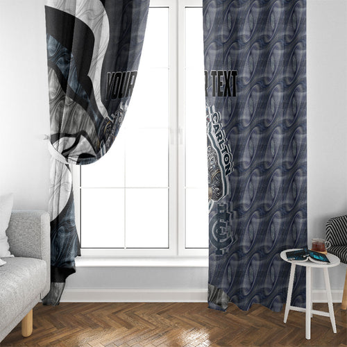 Personalised Carlton Window Curtain Trippy Psychedelic Abstract Art Mascot Football Fans