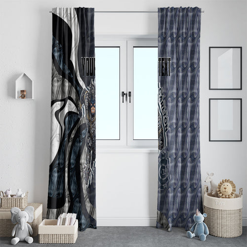 Personalised Carlton Window Curtain Trippy Psychedelic Abstract Art Mascot Football Fans