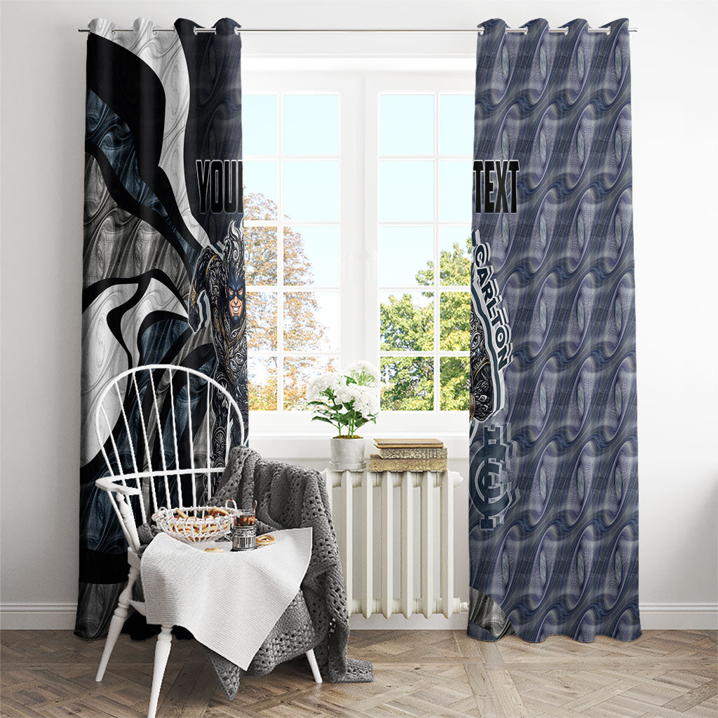 Personalised Carlton Window Curtain Trippy Psychedelic Abstract Art Mascot Football Fans