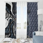 Personalised Carlton Window Curtain Trippy Psychedelic Abstract Art Mascot Football Fans