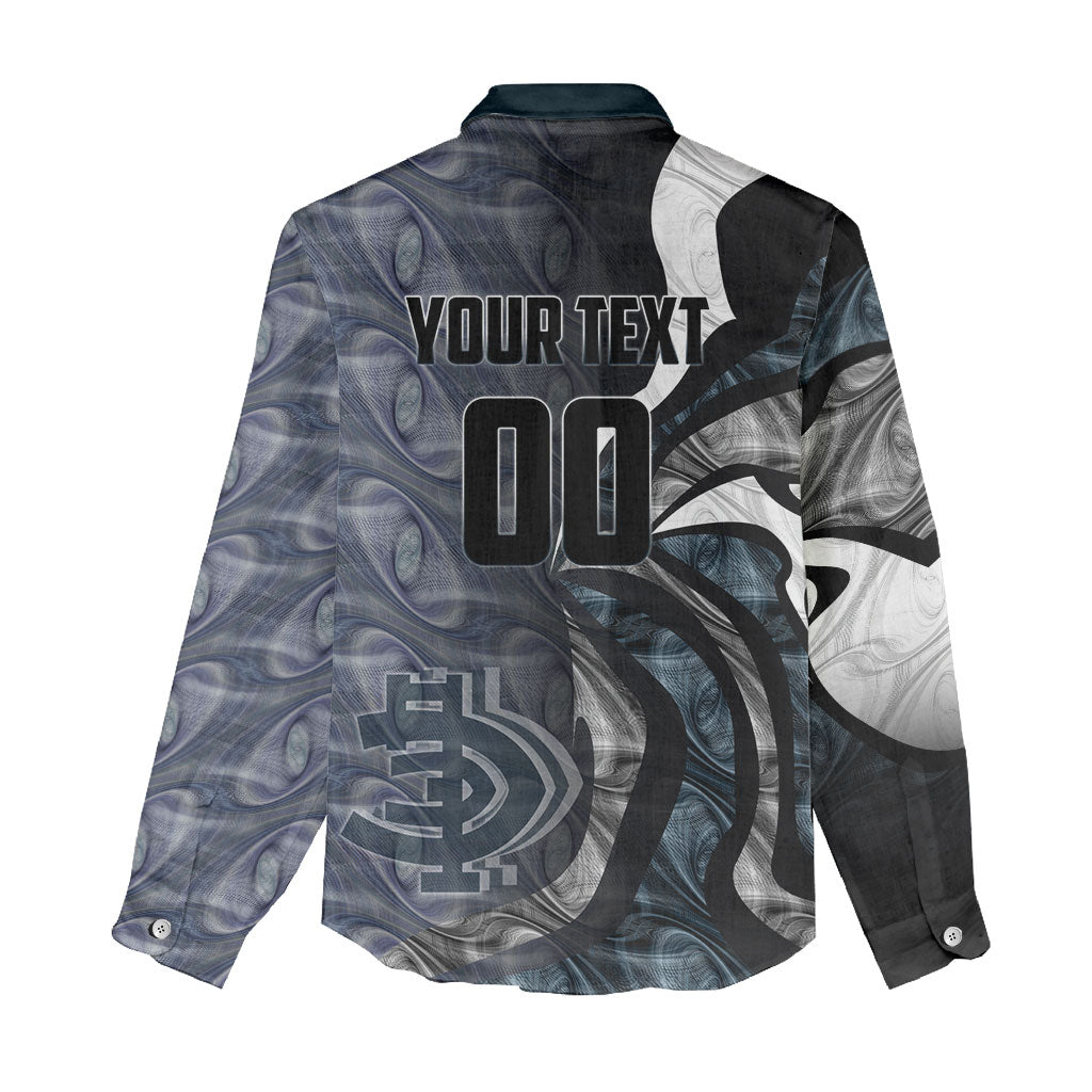 Personalised Carlton Women Casual Shirt Trippy Psychedelic Abstract Art Mascot Football Fans