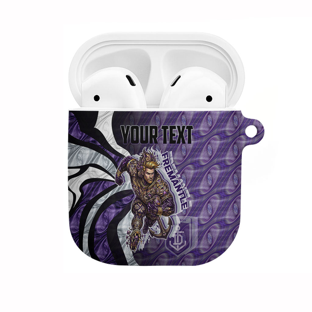 Personalised Fremantle Dockers AirPods Case Trippy Psychedelic Abstract Art Mascot Football Fans