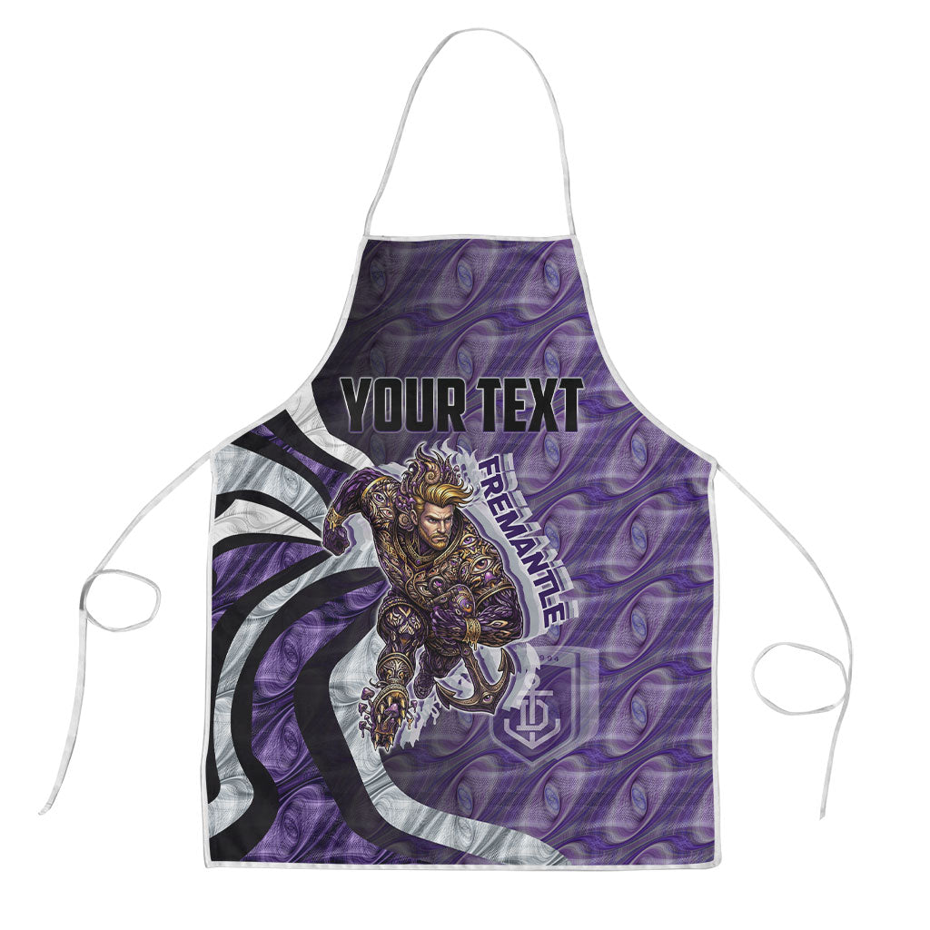 Personalised Fremantle Dockers Apron Trippy Psychedelic Abstract Art Mascot Football Fans