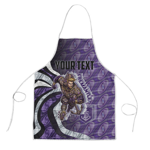 Personalised Fremantle Dockers Apron Trippy Psychedelic Abstract Art Mascot Football Fans