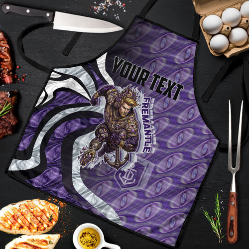 Personalised Fremantle Dockers Apron Trippy Psychedelic Abstract Art Mascot Football Fans