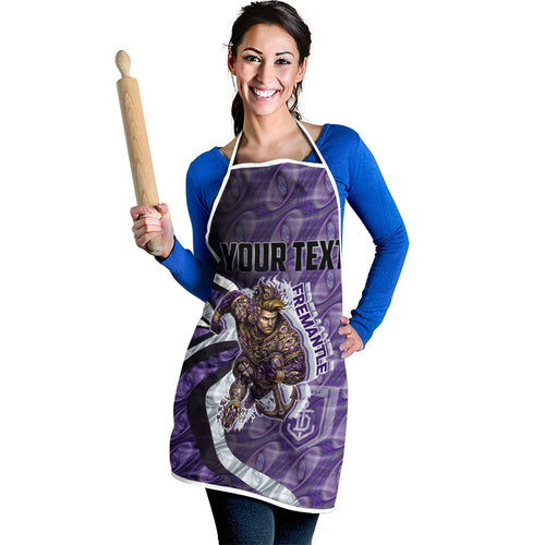 Personalised Fremantle Dockers Apron Trippy Psychedelic Abstract Art Mascot Football Fans