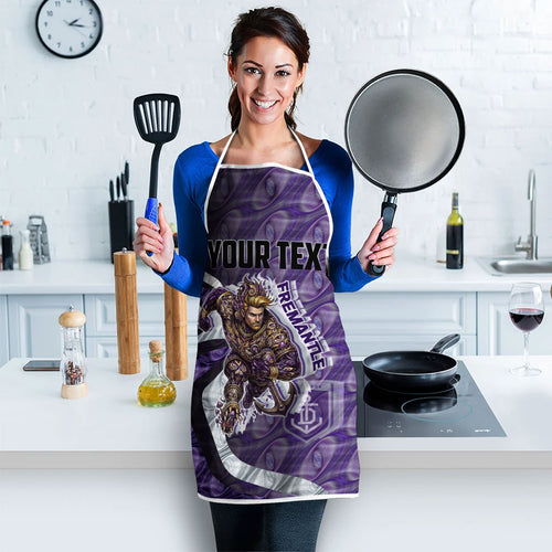 Personalised Fremantle Dockers Apron Trippy Psychedelic Abstract Art Mascot Football Fans