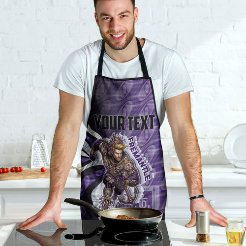 Personalised Fremantle Dockers Apron Trippy Psychedelic Abstract Art Mascot Football Fans