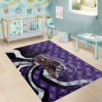 Personalised Fremantle Dockers Area Rug Trippy Psychedelic Abstract Art Mascot Football Fans