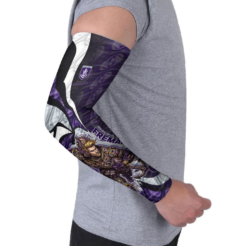 Personalised Fremantle Dockers Arm Sleeves Trippy Psychedelic Abstract Art Mascot Football Fans