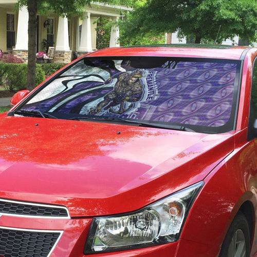 Personalised Fremantle Dockers Auto Sun Shade Trippy Psychedelic Abstract Art Mascot Football Fans