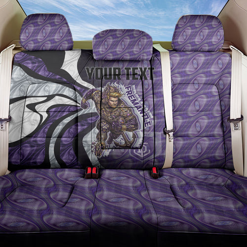 Personalised Fremantle Dockers Back Car Seat Cover Trippy Psychedelic Abstract Art Mascot Football Fans