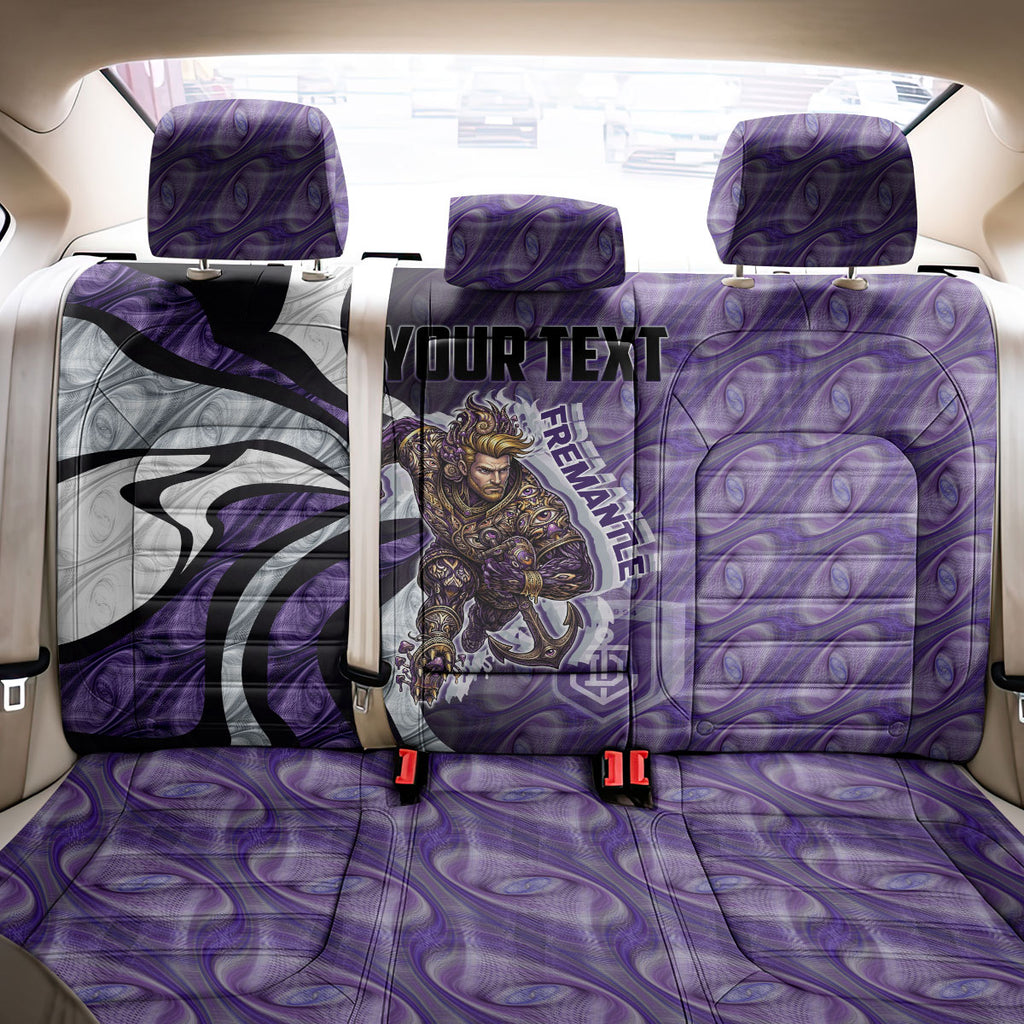 Personalised Fremantle Dockers Back Car Seat Cover Trippy Psychedelic Abstract Art Mascot Football Fans