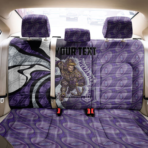 Personalised Fremantle Dockers Back Car Seat Cover Trippy Psychedelic Abstract Art Mascot Football Fans