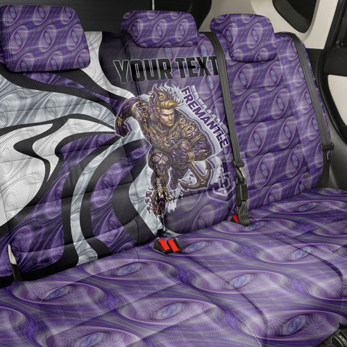 Personalised Fremantle Dockers Back Car Seat Cover Trippy Psychedelic Abstract Art Mascot Football Fans