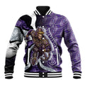 Personalised Fremantle Dockers Baseball Jacket Trippy Psychedelic Abstract Art Mascot Football Fans