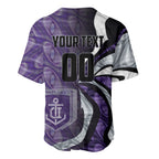 Personalised Fremantle Dockers Baseball Jersey Trippy Psychedelic Abstract Art Mascot Football Fans
