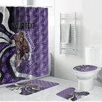 Personalised Fremantle Dockers Bathroom Set Trippy Psychedelic Abstract Art Mascot Football Fans