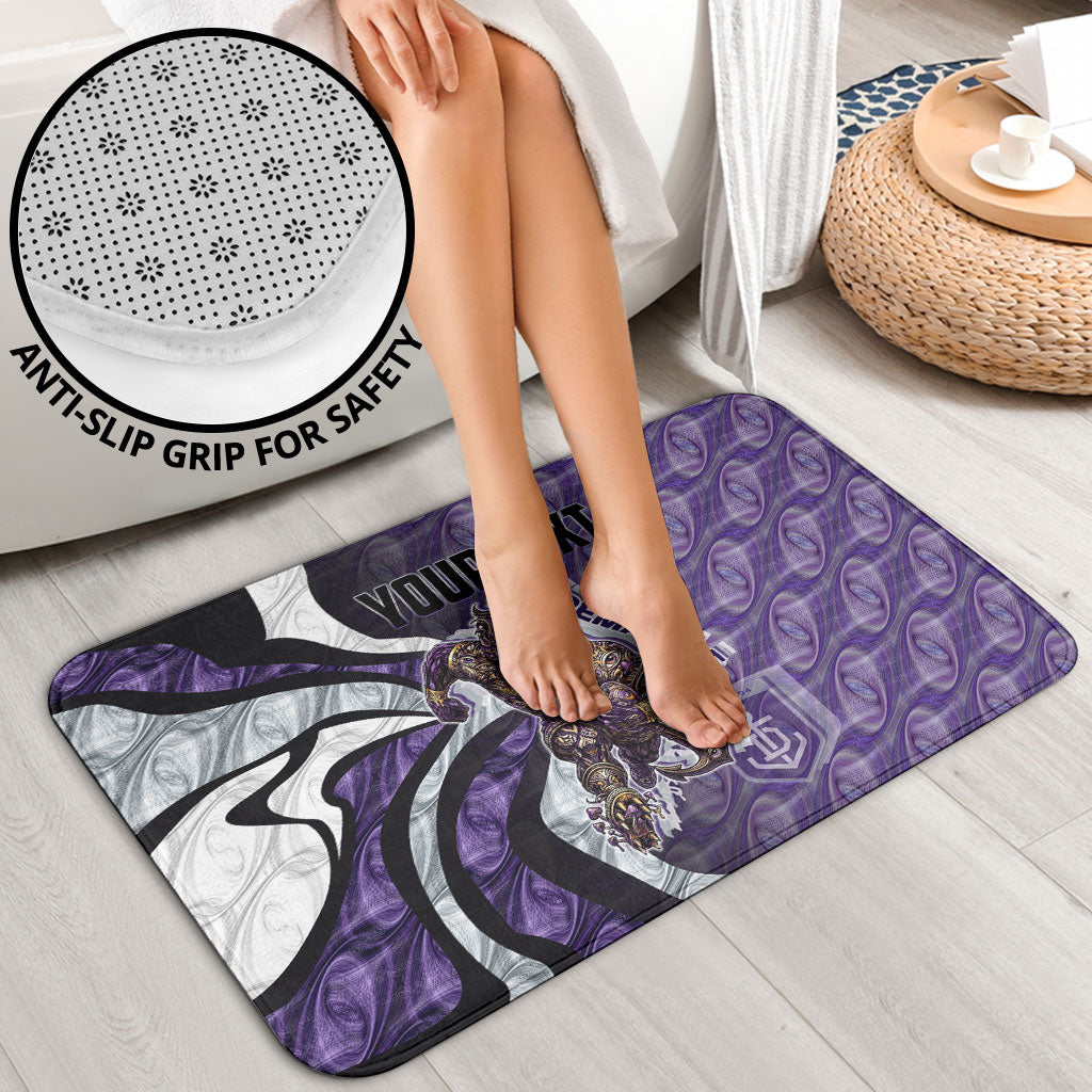Personalised Fremantle Dockers Bathroom Set Trippy Psychedelic Abstract Art Mascot Football Fans