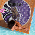 Personalised Fremantle Dockers Beach Blanket Trippy Psychedelic Abstract Art Mascot Football Fans