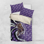 Personalised Fremantle Dockers Bedding Set Trippy Psychedelic Abstract Art Mascot Football Fans