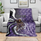 Personalised Fremantle Dockers Blanket Trippy Psychedelic Abstract Art Mascot Football Fans
