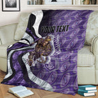 Personalised Fremantle Dockers Blanket Trippy Psychedelic Abstract Art Mascot Football Fans