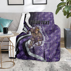 Personalised Fremantle Dockers Blanket Trippy Psychedelic Abstract Art Mascot Football Fans