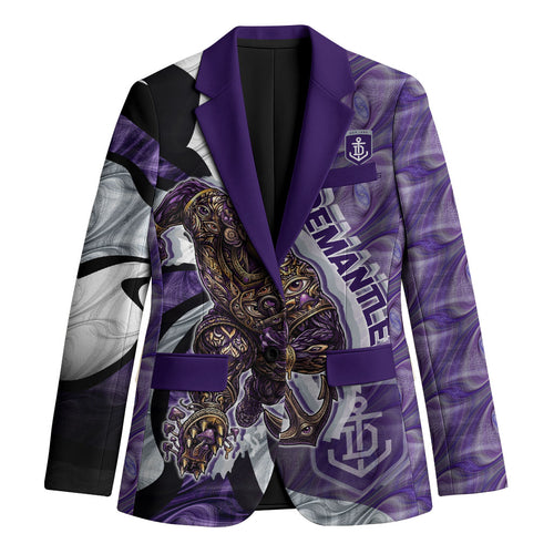 Personalised Fremantle Dockers Blazer Trippy Psychedelic Abstract Art Mascot Football Fans