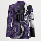 Personalised Fremantle Dockers Blazer Trippy Psychedelic Abstract Art Mascot Football Fans