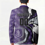 Personalised Fremantle Dockers Blazer Trippy Psychedelic Abstract Art Mascot Football Fans