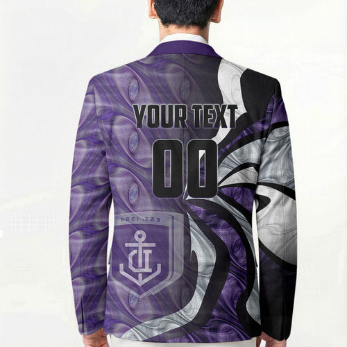 Personalised Fremantle Dockers Blazer Trippy Psychedelic Abstract Art Mascot Football Fans