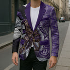 Personalised Fremantle Dockers Blazer Trippy Psychedelic Abstract Art Mascot Football Fans