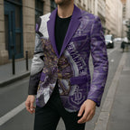 Personalised Fremantle Dockers Blazer Trippy Psychedelic Abstract Art Mascot Football Fans