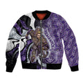 Personalised Fremantle Dockers Bomber Jacket Trippy Psychedelic Abstract Art Mascot Football Fans