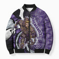 Personalised Fremantle Dockers Bomber Puffer Jacket Trippy Psychedelic Abstract Art Mascot Football Fans