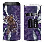 Personalised Fremantle Dockers 4 in 1 Can Cooler Tumbler Trippy Psychedelic Abstract Art Mascot Football Fans