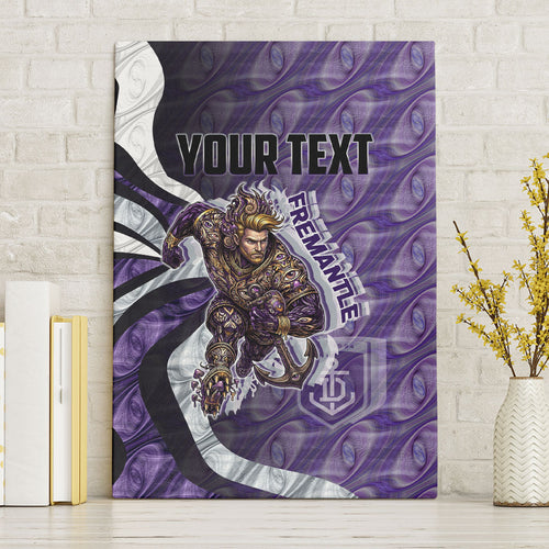 Personalised Fremantle Dockers Canvas Wall Art Trippy Psychedelic Abstract Art Mascot Football Fans