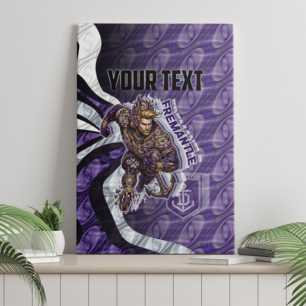 Personalised Fremantle Dockers Canvas Wall Art Trippy Psychedelic Abstract Art Mascot Football Fans