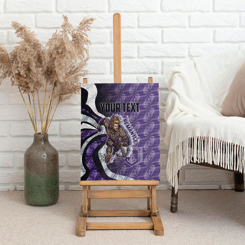 Personalised Fremantle Dockers Canvas Wall Art Trippy Psychedelic Abstract Art Mascot Football Fans