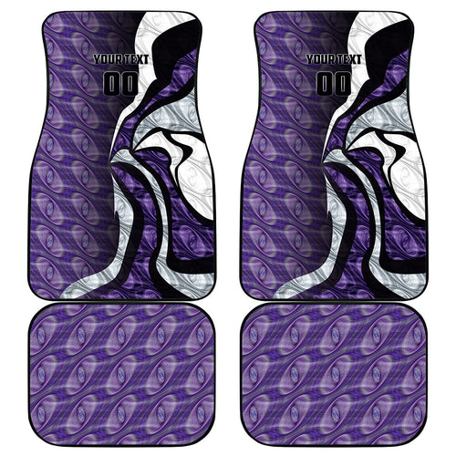 Personalised Fremantle Dockers Car Mats Trippy Psychedelic Abstract Art Mascot Football Fans