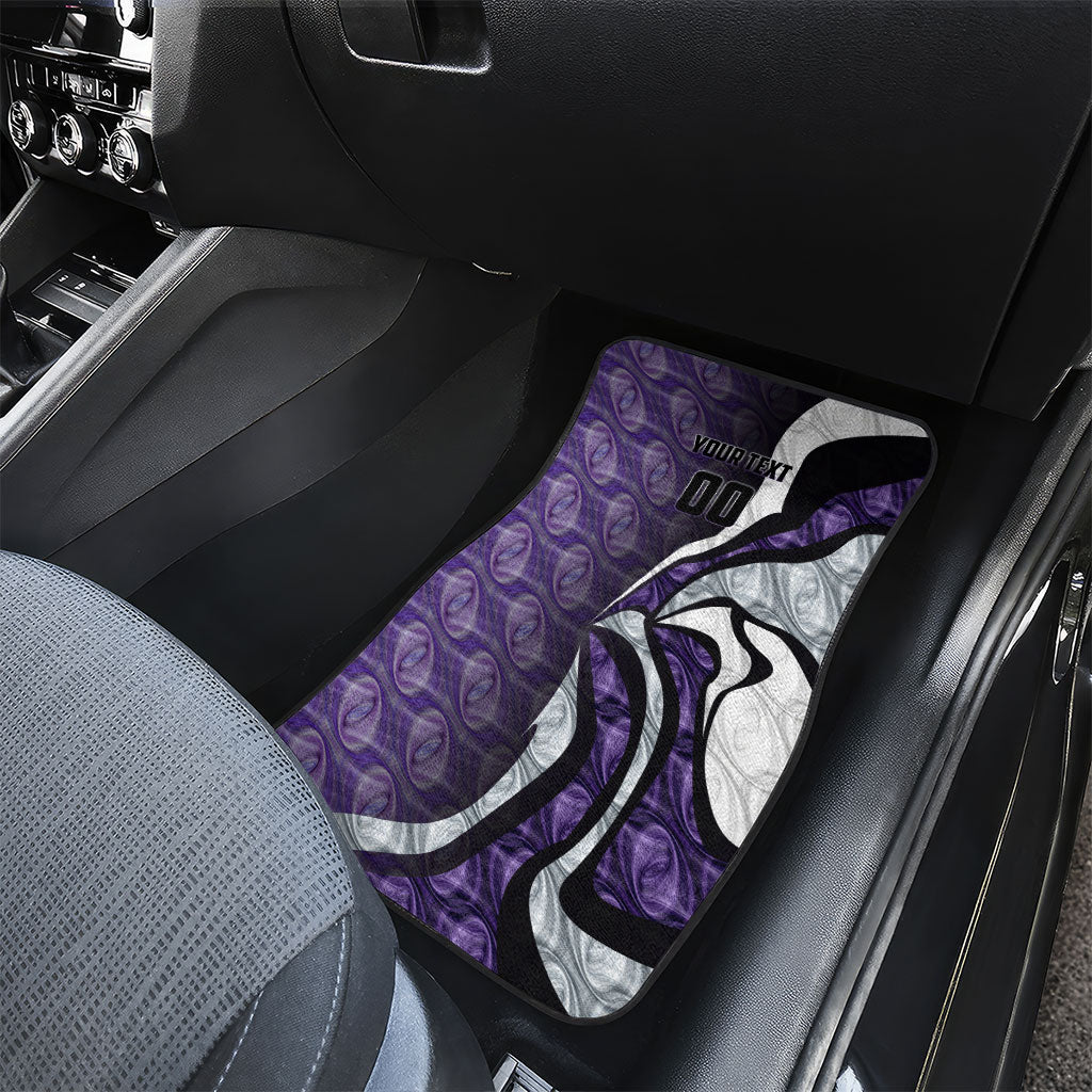 Personalised Fremantle Dockers Car Mats Trippy Psychedelic Abstract Art Mascot Football Fans