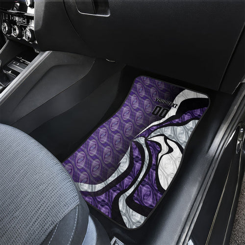 Personalised Fremantle Dockers Car Mats Trippy Psychedelic Abstract Art Mascot Football Fans