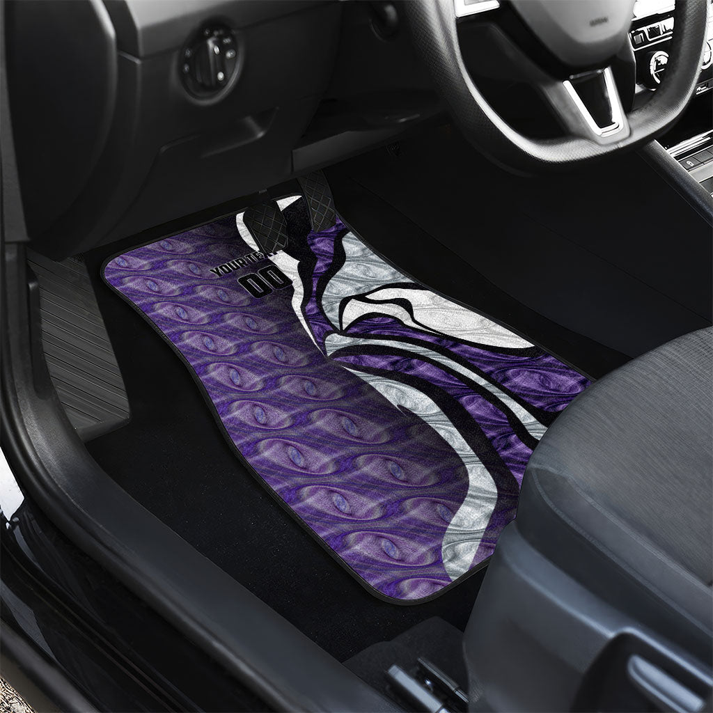 Personalised Fremantle Dockers Car Mats Trippy Psychedelic Abstract Art Mascot Football Fans